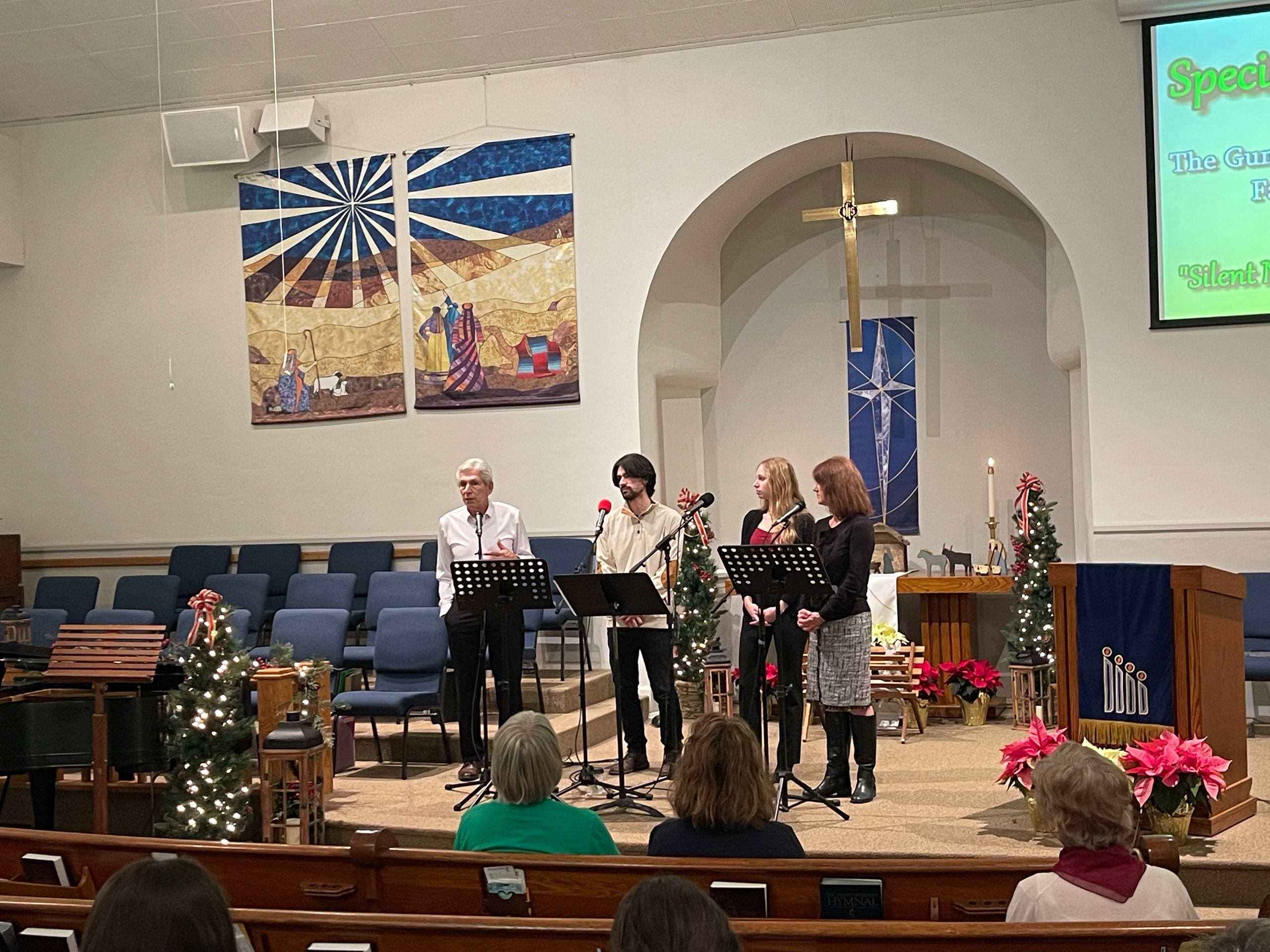 Small vocal group performs at church
