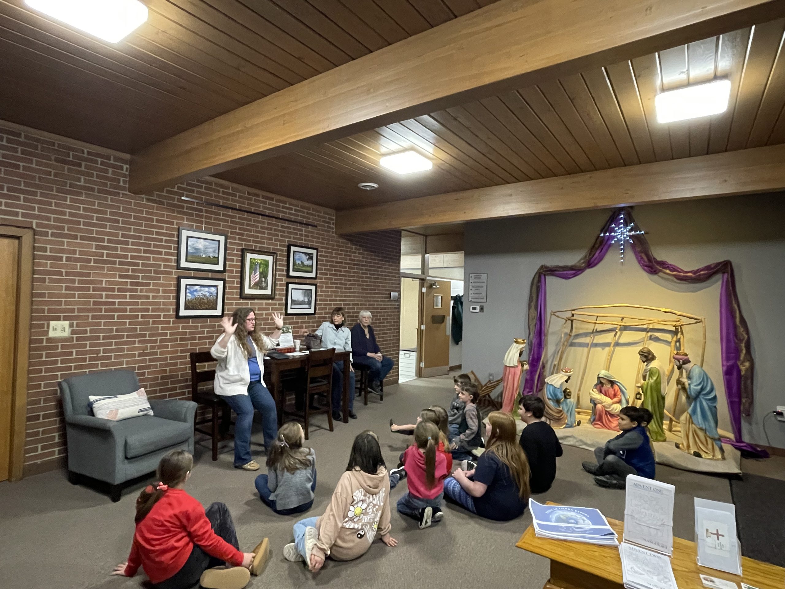 Teachers teaching Sunday School class