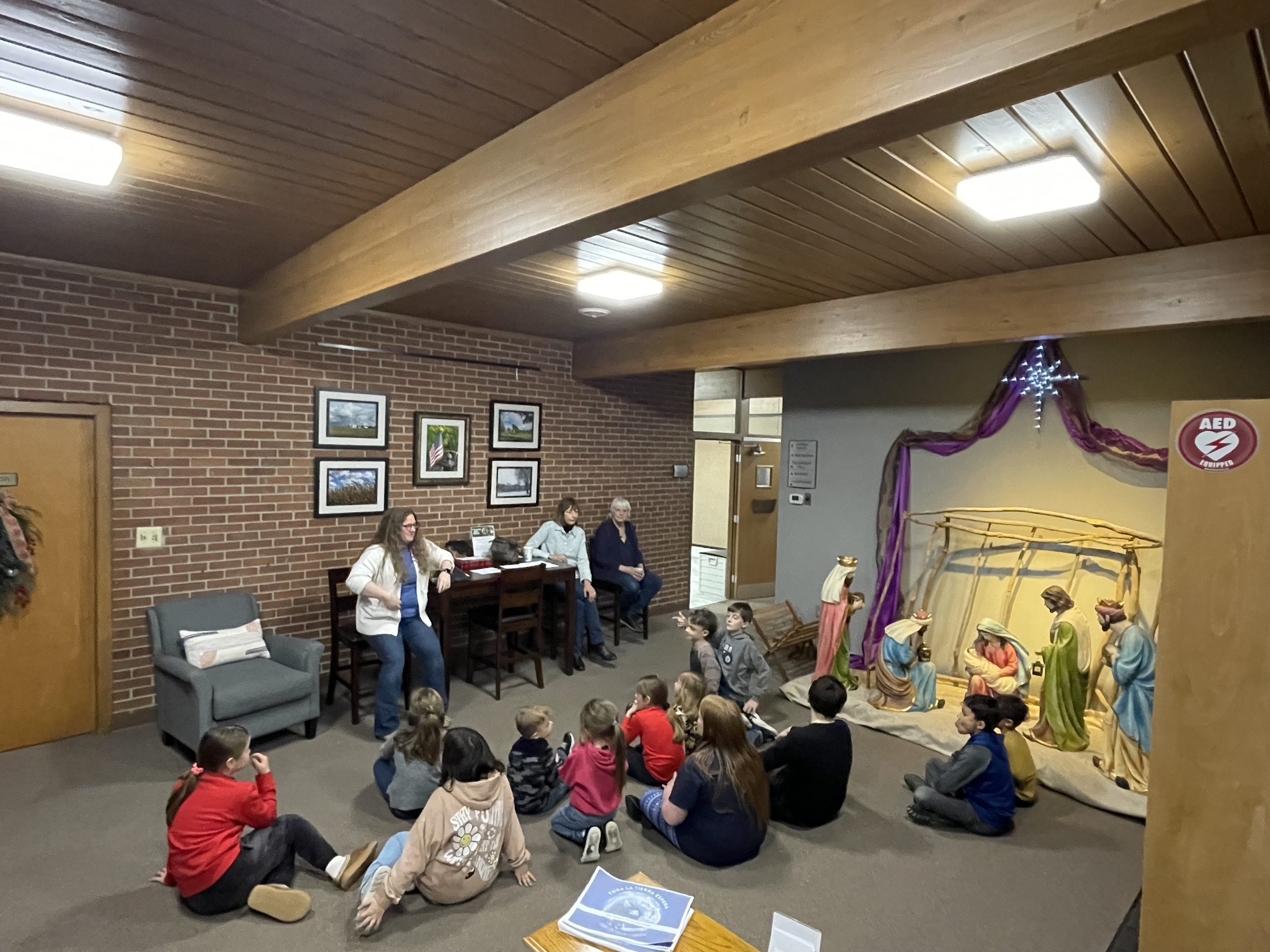 Teachers teaching Sunday School class