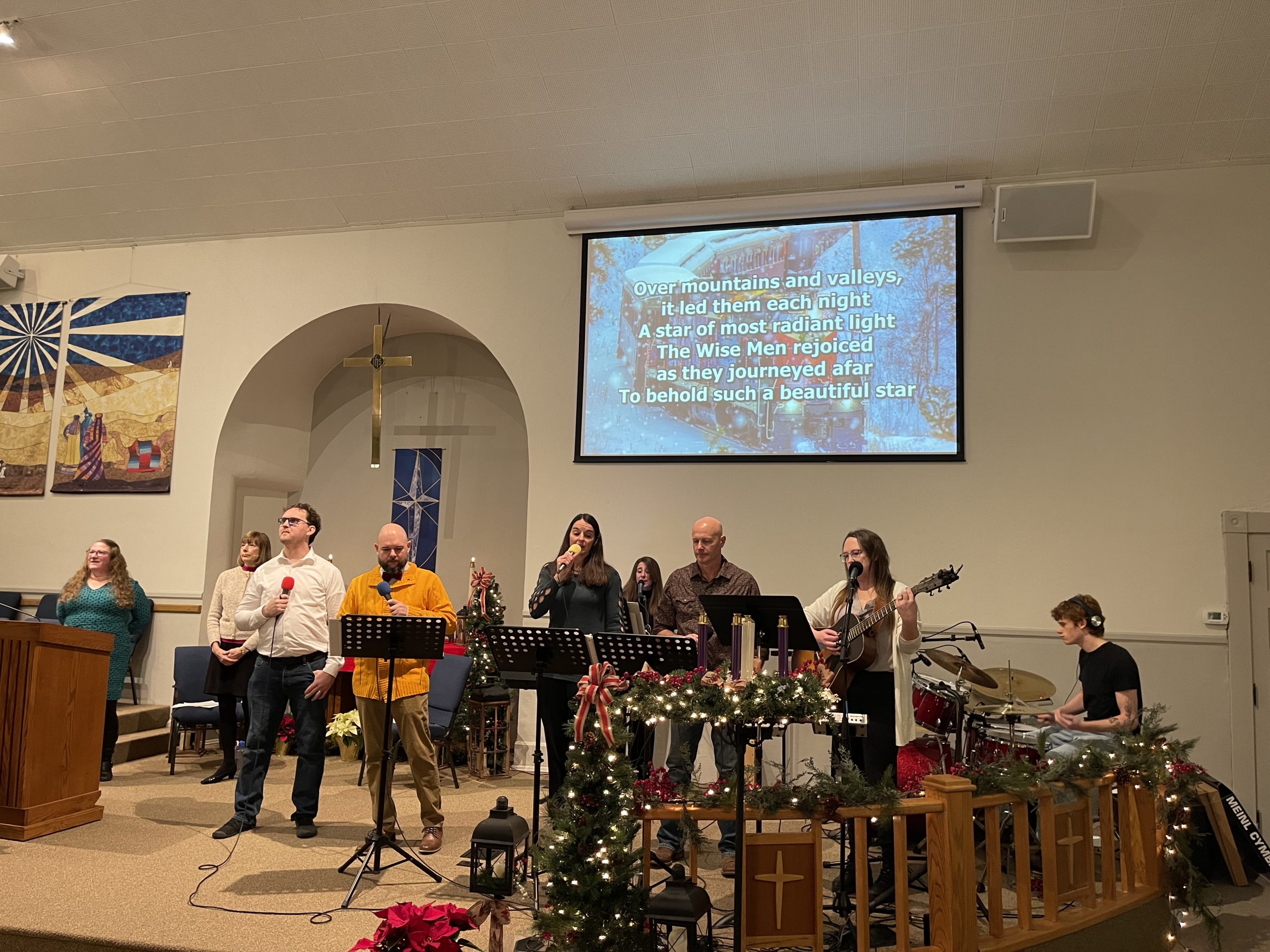 Musicians perform at church